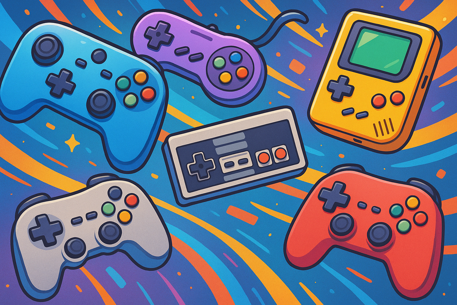 video game controllers animated